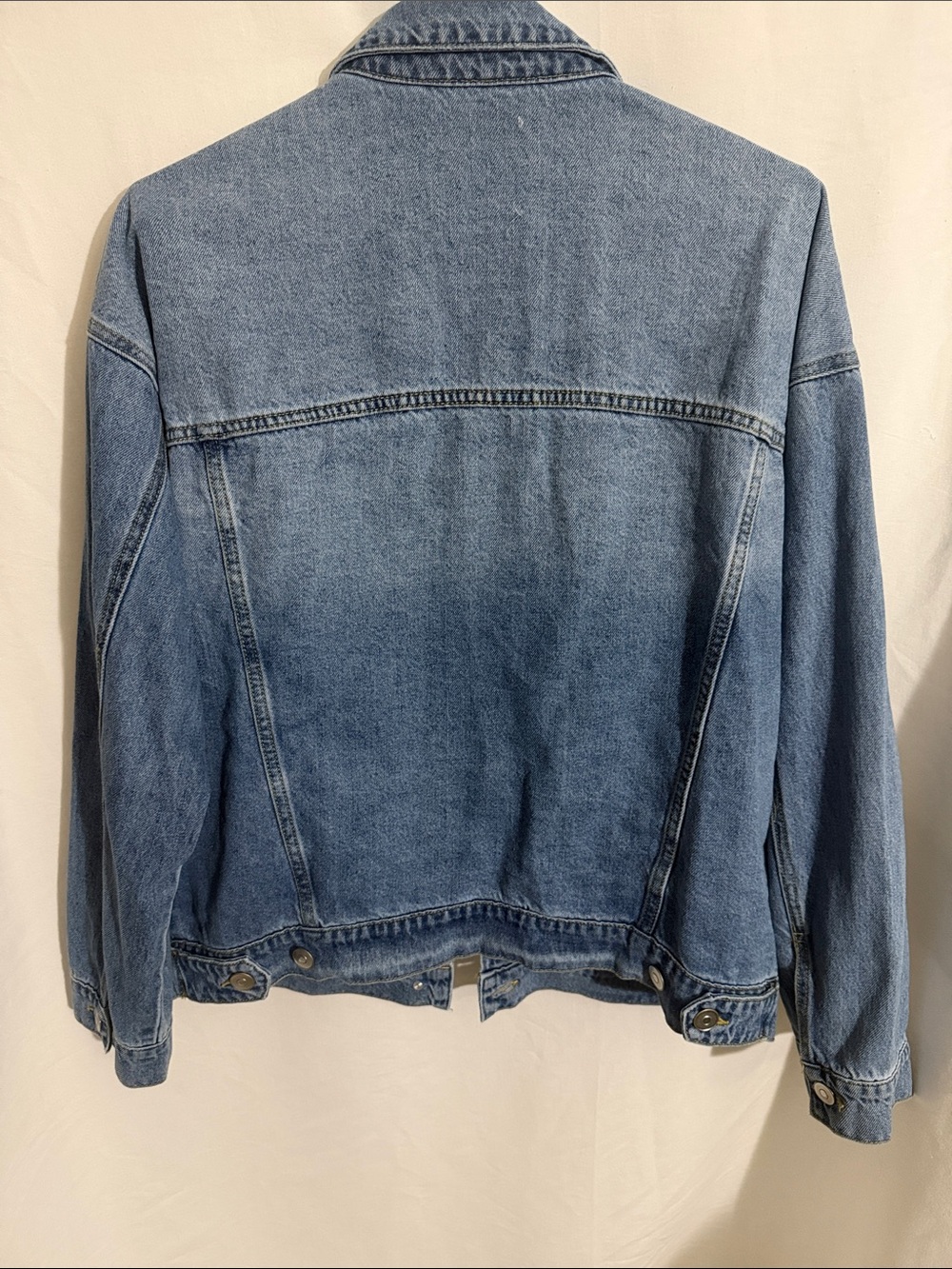 Fashion Nova Light Blue Oversized Denim Jacket - Picture 3 of 5